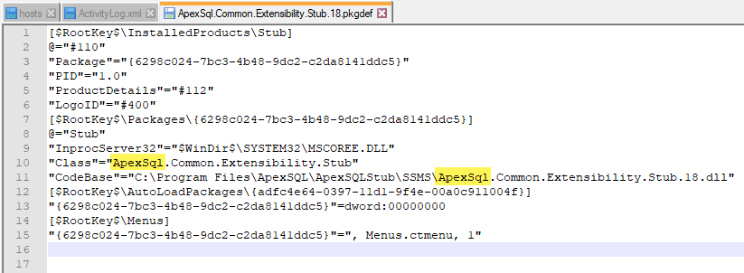 ApexSql.Common.Extensibility.Stub.18.pkgdef file in Notepat++